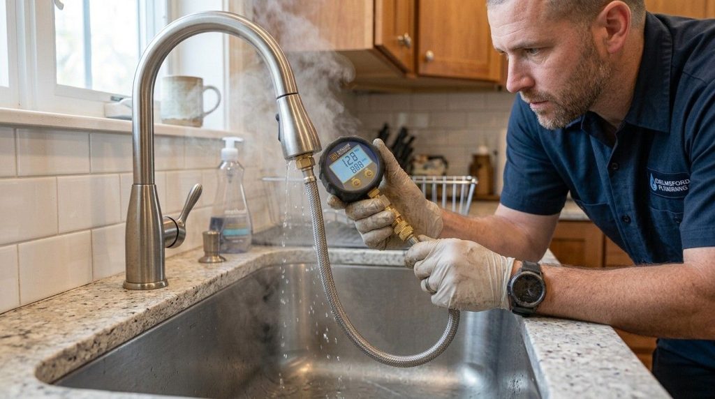 Fix Low Water Pressure Chelmsford by repairing a faulty pressure regulator for stronger water flow.
