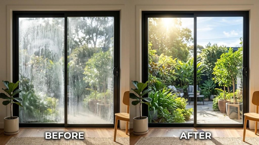 How Can I Remove Hard Water Stains from Glass using vinegar and a soft sponge for streak-free results.