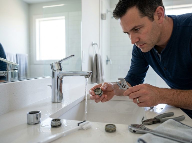 How to Fix Low Water Pressure in Home by inspecting faucets, showerheads, and plumbing connections.