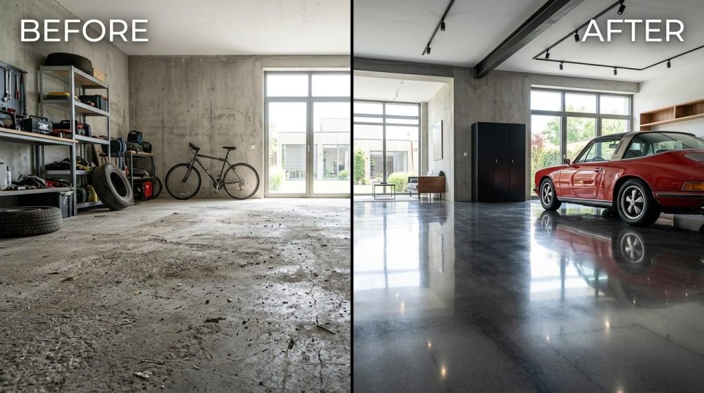 How to Polish Cement Floor using diamond polishing pads to achieve a durable and shiny surface.