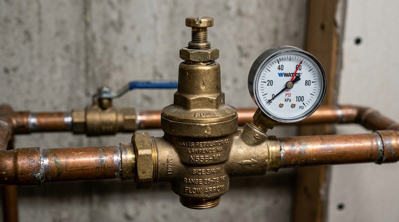 Water Pressure Regulator How to Adjust step by step while testing water pressure after each adjustment.