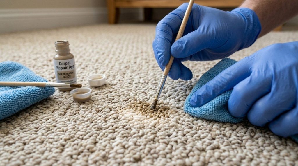 How Do You Remove Bleach Stains from Carpet using gentle carpet care techniques to restore the affected area.