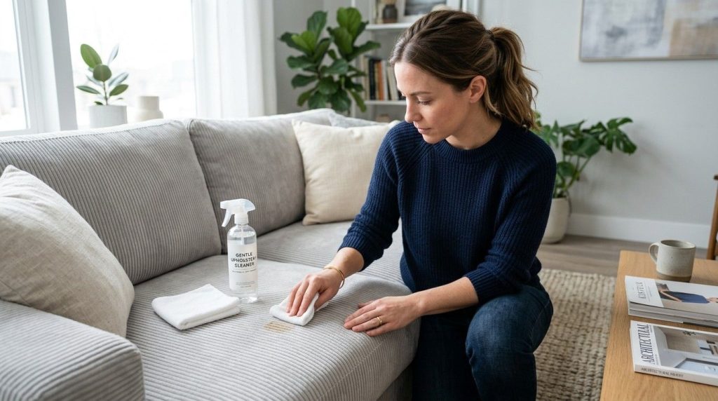 How to Clean Corduroy Couch with step-by-step cleaning methods for removing dirt and maintaining soft corduroy fabric.