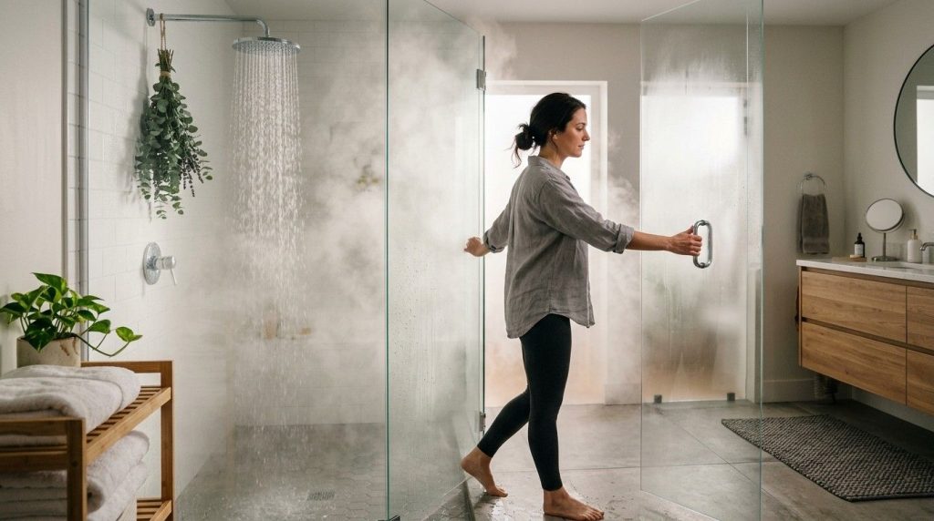 How to Create a Steamy Shower with step-by-step tips for creating a warm, relaxing atmosphere in the bathroom.
