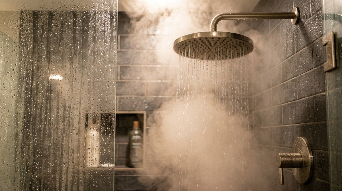 How to Create a Steamy Shower by running hot water and closing the bathroom door to build comfortable steam.