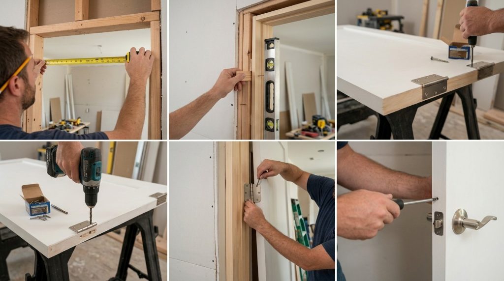 How to Install an Interior Door with step-by-step installation techniques for smooth opening, closing, and proper alignment.