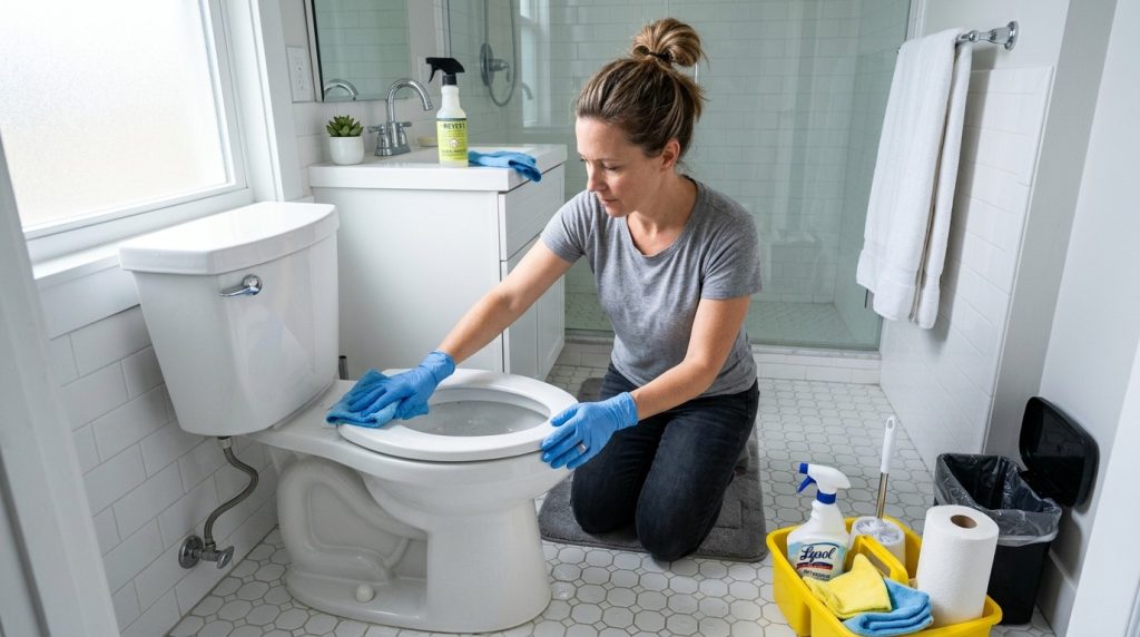 How to Make Bathroom Smell Good featuring a bathroom with proper ventilation and odor control for a fresh environment.